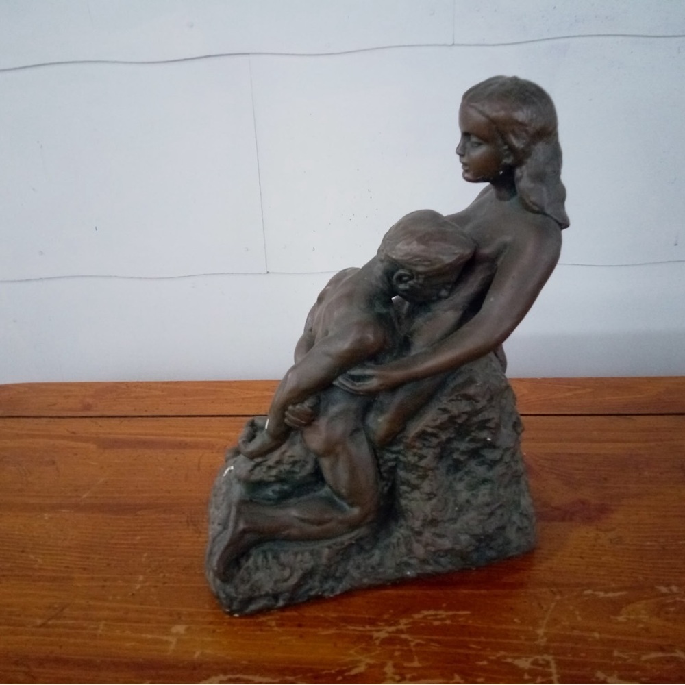 Bronze Sculpture of Embracing Figures